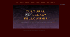 Desktop Screenshot of culturallegacyfellowship.org