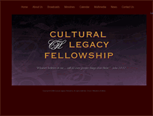 Tablet Screenshot of culturallegacyfellowship.org